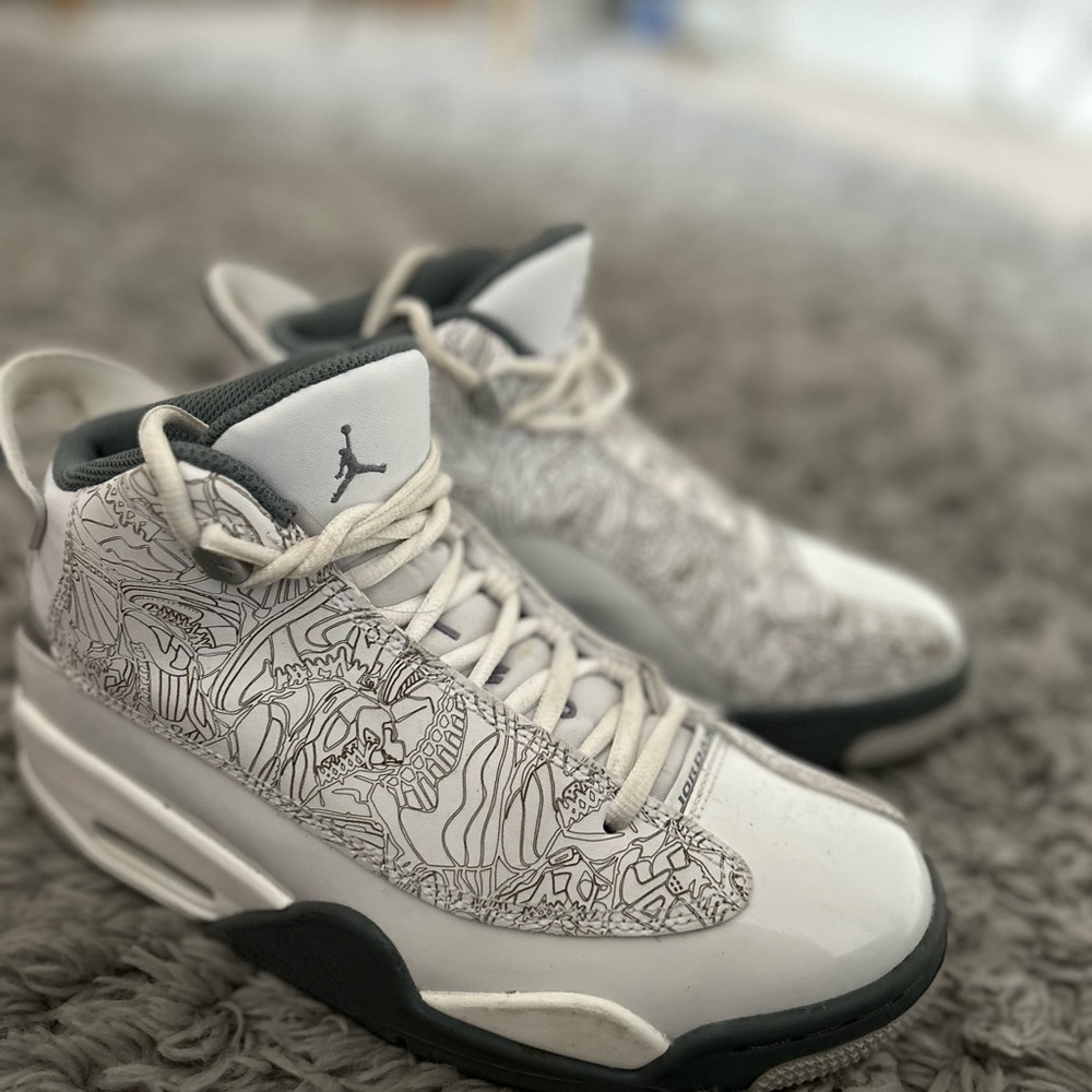 Air Jordan White and Gray Sneakers